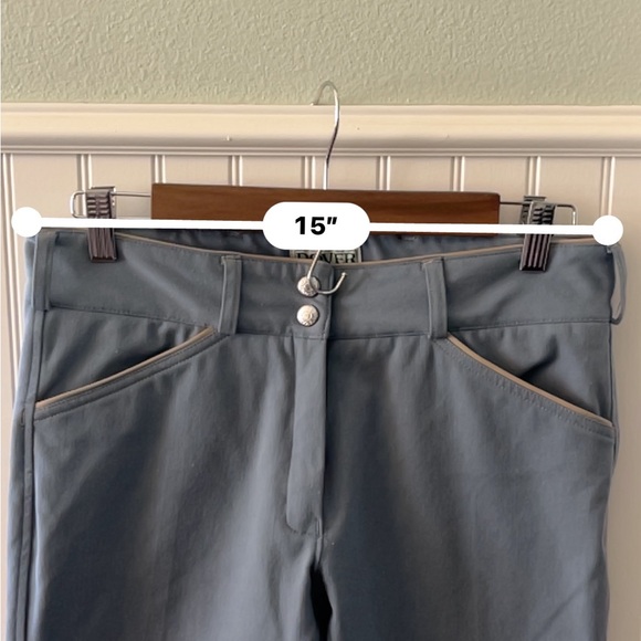 Dover Saddlery Gray, Blue and Brown Women's Riding Pants Breeches - Picture 12 of 14